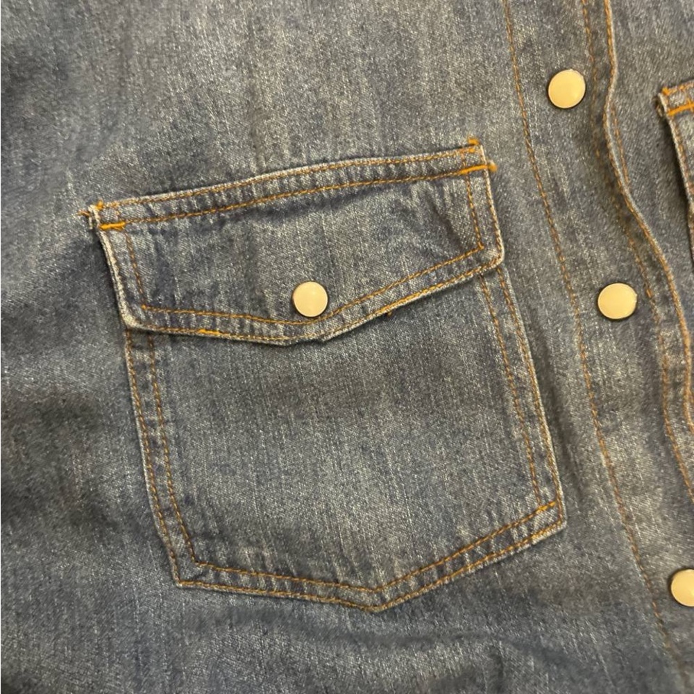 Denim Long-Sleeve Shirt Dress - Picture 7 of 12